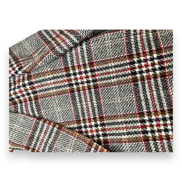 Zara Wool Blend Plaid Fall/Winter Coat (Size L) - Picture 3 of 5